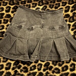 black denim skirt, XS